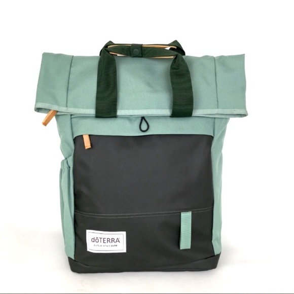 Doterra Handbags - Doterra Green Backpack Canvas And Recycle Material NWOT